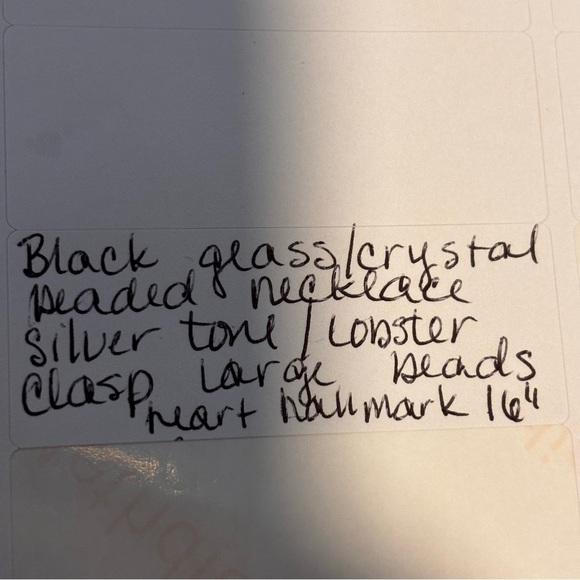 Glass faceted black necklace vintage - Picture 5 of 5